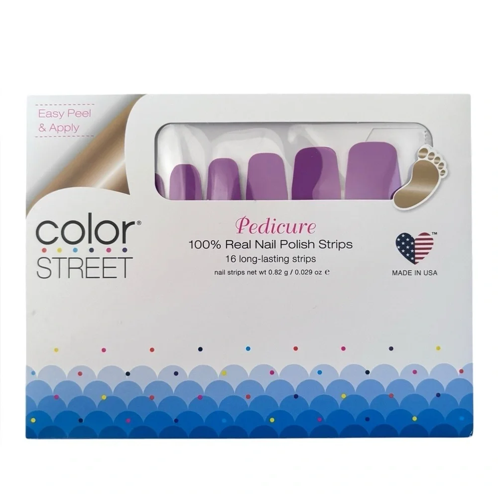 Color Street Pedicure Nail Polish Strips Tropic Like It’s Hot.New in sealed pkg. - Picture 2 of 3